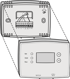Honeywell - RTH2510 Series - Батареяны ауыстыру Батареяны ауыстыру