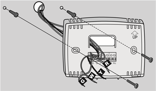 Honeywell - RTH2510 Series - Mount Wallplate (Honeywell - RTH2510 сериясы - Қабырға тақтасын орнату) Mount Wallplate (Қабырға тақтасын орнату)