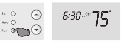 Honeywell - RTH2510 Series - Бағдарлама кестесін жоққа шығару (тұрақты) - 2-қадам Бағдарлама кестесін жоққа шығару (тұрақты) - 2-қадам