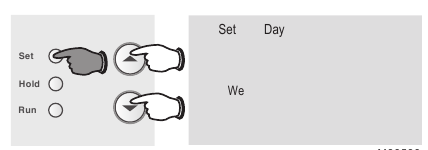 Honeywell - RTH2510 Series - Уақыт пен күнді орнату - 2-қадам Уақыт пен күнді орнату - 2-қадам