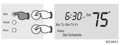 Honeywell - RTH2510 Series - Бағдарлама кестелерін реттеу (RTH2410) Бағдарлама кестелерін реттеу (RTH2410)
