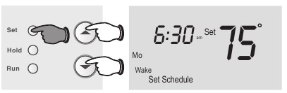 Honeywell - RTH2510 Series - Бағдарлама кестелерін реттеу (RTH2510) Бағдарлама кестелерін реттеу (RTH2510)
