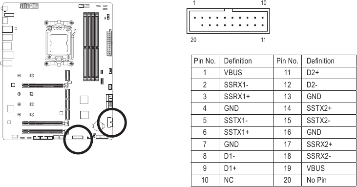 GIGABYTE - X670 AORUS ELITE AX - F_U32_1/F_U32_2 F_U32_1/F_U32_2