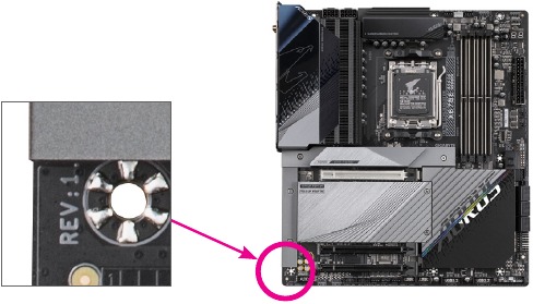 GIGABYTE - X670 AORUS ELITE AX - Αναγνώριση της αναθεώρησης της μητρικής πλακέτας σας Αναγνώριση της αναθεώρησης της μητρικής πλακέτας σας