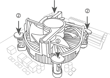 GIGABYTE - B760M AORUS ELITE X AX - CPU jahuti paigaldamine CPU jahuti paigaldamine