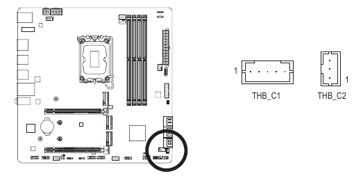 GIGABYTE - Z790M AORUS ELITE AX - THB CllTHB C2 (Υποδοχές πρόσθετης κάρτας Thunderbole) THB CllTHB C2 (Υποδοχές πρόσθετης κάρτας Thunderbole)
