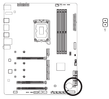 GIGABYTE - Z690 AORUS ELITE AX - RST (Jumper de reinicialização) RST (Jumper de reinicialização)