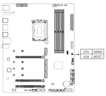 GIGABYTE - Z690 AORUS ELITE AX - LEDs de Estado LEDs de Estado