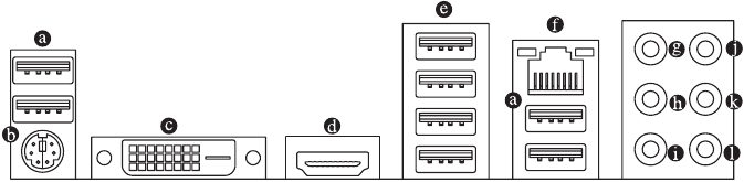 GIGABYTE - B450 AORUS ELITE V2 - Υποδοχές Πίσω Πίνακα Υποδοχές Πίσω Πίνακα