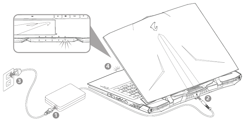 GIGABYTE - X9 DT - Χρήση του Notebook για Πρώτη Φορά Χρήση του Notebook για Πρώτη Φορά