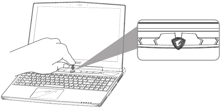 GIGABYTE - X5 v8 - Χρήση του φορητού υπολογιστή για πρώτη φορά - Βήμα 2 Χρήση του φορητού υπολογιστή για πρώτη φορά - Βήμα 2