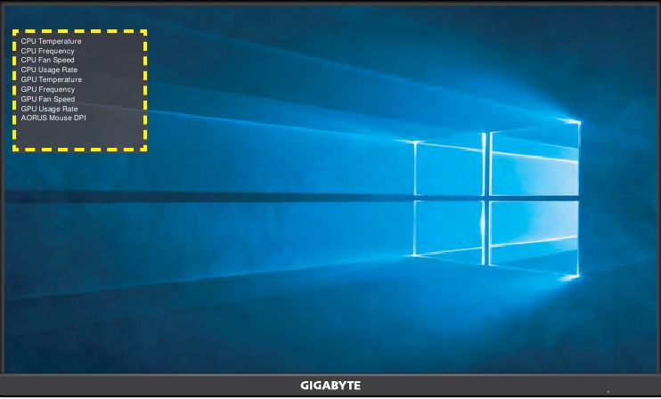 GIGABYTE - M27U - Game Assist - Θέση ταμπλό Game Assist - Θέση ταμπλό