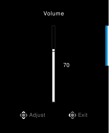 GIGABYTE - M27U - Hot Key - Λειτουργία 3 - Μενού έντασης ήχου Hot Key - Λειτουργία 3 - Μενού έντασης ήχου