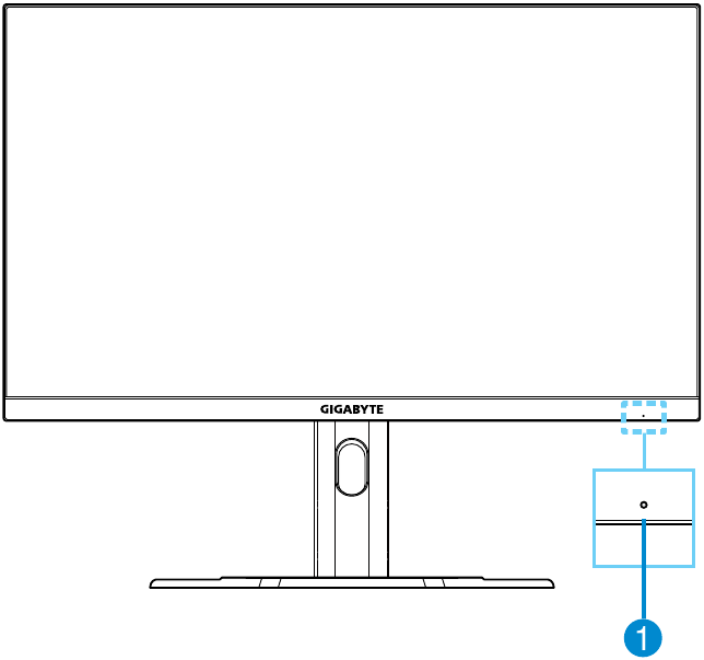 GIGABYTE - M27U - Επισκόπηση προϊόντος - Μπροστινή όψη Επισκόπηση προϊόντος - Μπροστινή όψη