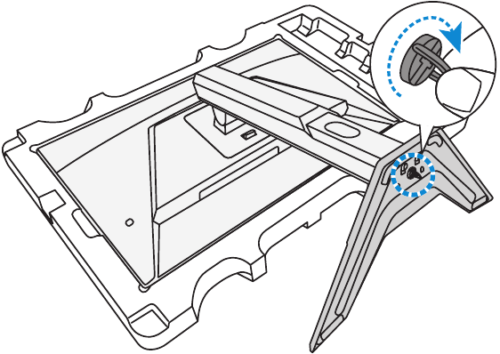 GIGABYTE - G24F 2 - Εγκατάσταση της βάσης της οθόνης - Βήμα 3 Εγκατάσταση της βάσης της οθόνης - Βήμα 3