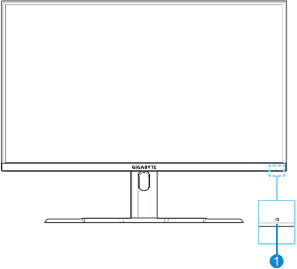 GIGABYTE - M32UC - Μπροστινή όψη Μπροστινή όψη