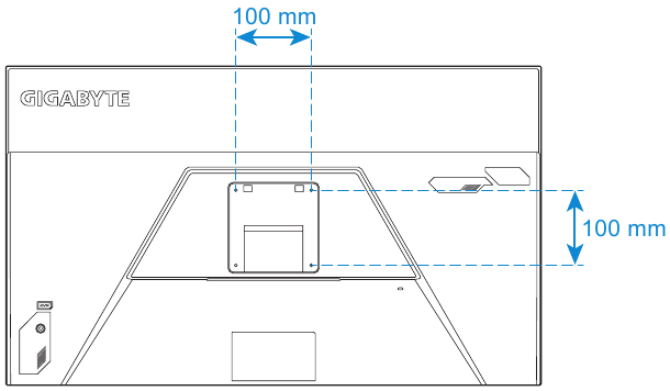 GIGABYTE - M32UC - Εγκατάσταση βραχίονα επιτοίχιας στήριξης - Βήμα 2 Εγκατάσταση βραχίονα επιτοίχιας στήριξης - Βήμα 2