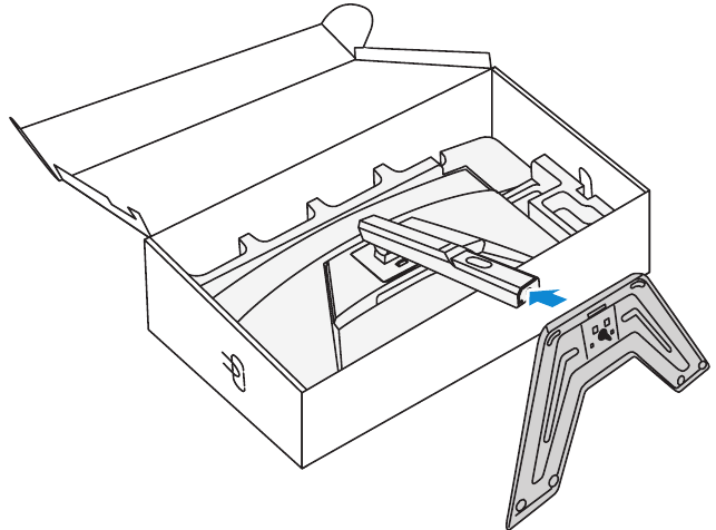GIGABYTE - M32UC - Εγκατάσταση της βάσης της οθόνης - Βήμα 2 Εγκατάσταση της βάσης της οθόνης - Βήμα 2