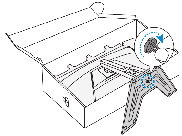 GIGABYTE - M32UC - Εγκατάσταση της βάσης της οθόνης - Βήμα 3 Εγκατάσταση της βάσης της οθόνης - Βήμα 3