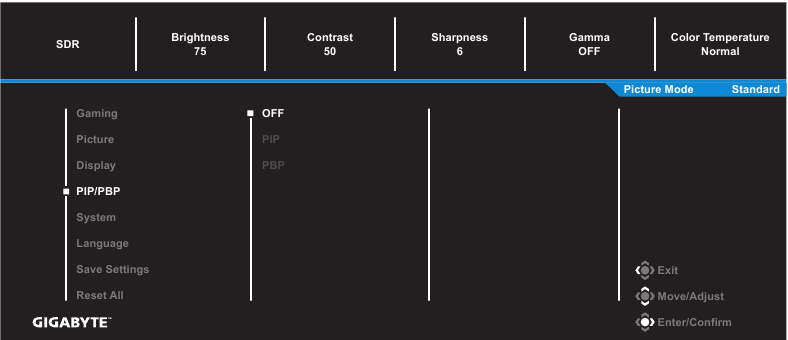 GIGABYTE - M32UC - PIP/PBP PIP/PBP