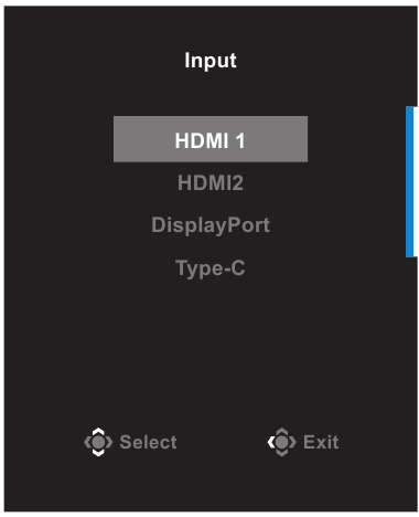 GIGABYTE - M32UC - Επιλογή της πηγής εισόδου Επιλογή της πηγής εισόδου