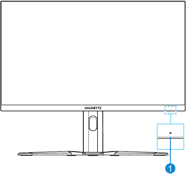 GIGABYTE - M27F A - Μπροστινή όψη Μπροστινή όψη