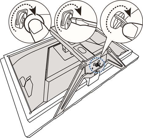 GIGABYTE - M27F A - Εγκατάσταση της βάσης της οθόνης - Βήμα 2 Εγκατάσταση της βάσης της οθόνης - Βήμα 2