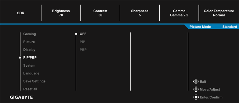 GIGABYTE - M27F A - PIP/PBP PIP/PBP