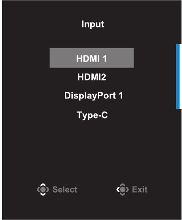 GIGABYTE - M27F A - Επιλογή της πηγής εισόδου Επιλογή της πηγής εισόδου