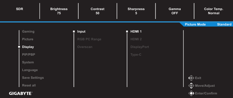 GIGABYTE - M28U - Διαμόρφωση των ρυθμίσεων της συσκευής - Βήμα 3 - Οθόνη Διαμόρφωση των ρυθμίσεων της συσκευής - Βήμα 3 - Οθόνη