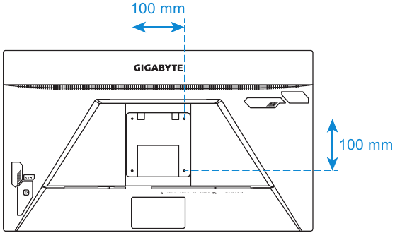GIGABYTE - M28U - Εγκατάσταση βραχίονα στήριξης σε τοίχο - Βήμα 2 Εγκατάσταση βραχίονα στήριξης σε τοίχο - Βήμα 2