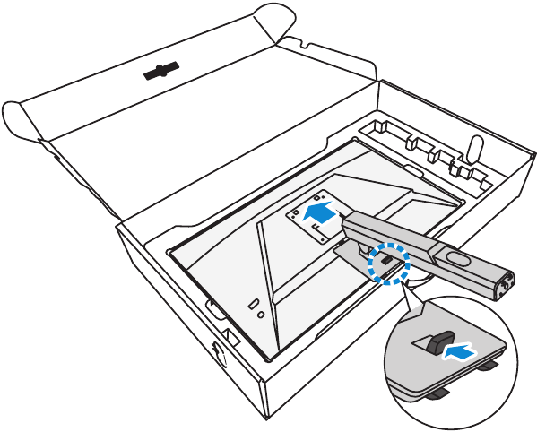 GIGABYTE - M28U - Εγκατάσταση της βάσης της οθόνης - Βήμα 1 Εγκατάσταση της βάσης της οθόνης - Βήμα 1