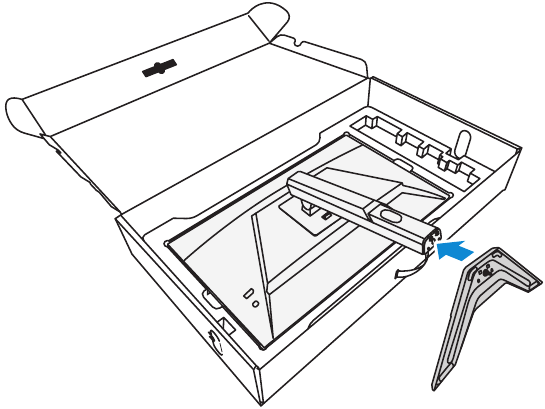 GIGABYTE - M28U - Εγκατάσταση της βάσης της οθόνης - Βήμα 2 Εγκατάσταση της βάσης της οθόνης - Βήμα 2