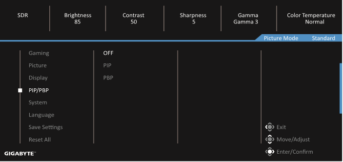 GIGABYTE - M32Q - PIP/PBP PIP/PBP
