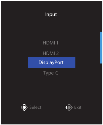 GIGABYTE - M32Q - Επιλογή της πηγής εισόδου Επιλογή της πηγής εισόδου