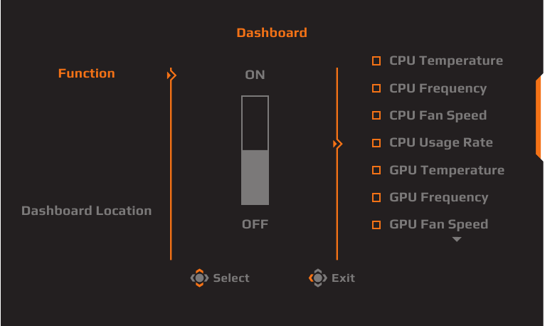 GIGABYTE - AORUS FI27Q-X - Οδηγός πλήκτρων λειτουργιών - Μενού πίνακα ελέγχου Οδηγός πλήκτρων λειτουργιών - Μενού πίνακα ελέγχου