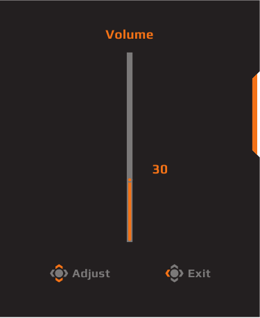 GIGABYTE - AORUS FI27Q-X - Γρήγορο μενού - Μενού έντασης ήχου Γρήγορο μενού - Μενού έντασης ήχου