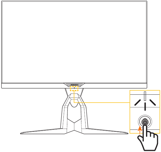 GIGABYTE - AORUS FI27Q-X - ΧΡΗΣΗ ΤΗΣ ΣΥΣΚΕΥΗΣ - Ενεργοποίηση της τροφοδοσίας ΧΡΗΣΗ ΤΗΣ ΣΥΣΚΕΥΗΣ - Ενεργοποίηση της τροφοδοσίας