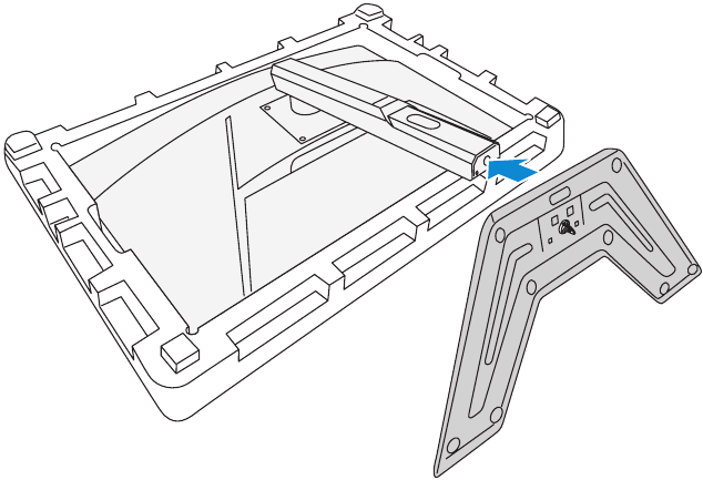 GIGABYTE - G32QC A - Εγκατάσταση της βάσης της μονάδας - Βήμα 2 Εγκατάσταση της βάσης της μονάδας - Βήμα 2