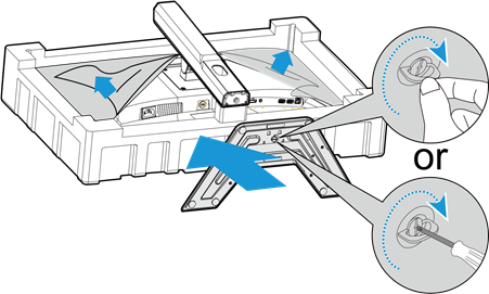 GIGABYTE - G27FC A - Εγκατάσταση της βάσης της βάσης στήριξης - Βήμα 1 Εγκατάσταση της βάσης της βάσης στήριξης - Βήμα 1