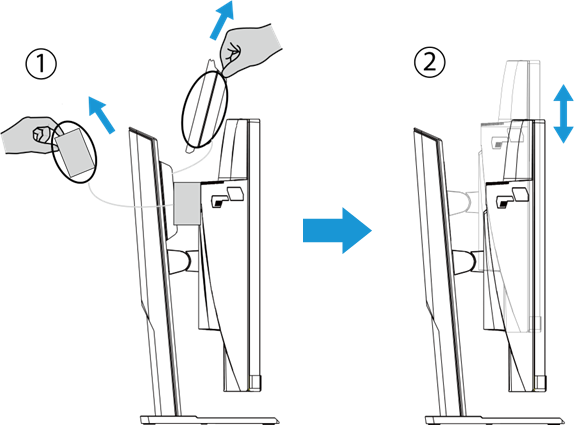 GIGABYTE - G27FC A - Εγκατάσταση της βάσης της βάσης στήριξης - Βήμα 2 Εγκατάσταση της βάσης της βάσης στήριξης - Βήμα 2