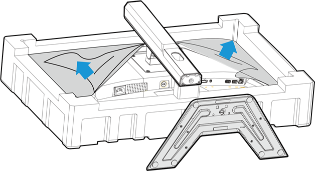 GIGABYTE - G27FC A - Εγκατάσταση της βάσης της βάσης στήριξης - Βήμα 3 Εγκατάσταση της βάσης της βάσης στήριξης - Βήμα 3