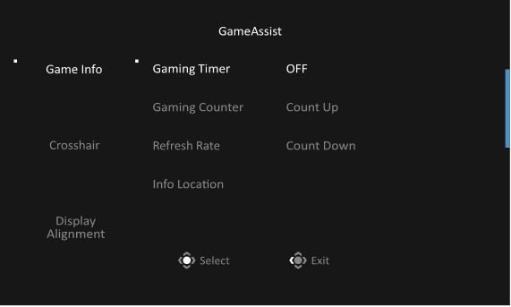 GIGABYTE - G27QC A - Οδηγός Κουμπιού Λειτουργιών - Game Assist - Βήμα 1 Οδηγός Κουμπιού Λειτουργιών - Game Assist - Βήμα 1