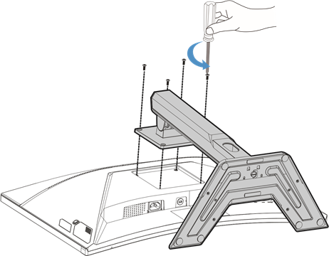 GIGABYTE - G27QC A - Installing a Wall-Mount Bracket (Optional) - Step 1 Εγκατάσταση βραχίονα στήριξης τοίχου (προαιρετικό) - Βήμα 1