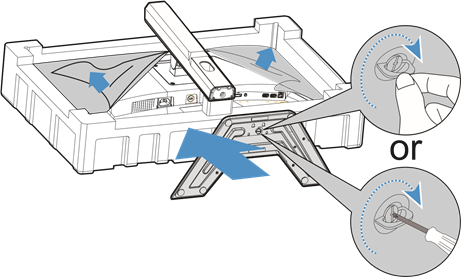 GIGABYTE - G27QC A - Installing the Stand Base - Step 1 Εγκατάσταση της βάσης στήριξης - Βήμα 1