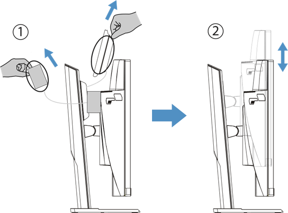 GIGABYTE - G27QC A - Installing the Stand Base - Step 2 Εγκατάσταση της βάσης στήριξης - Βήμα 2