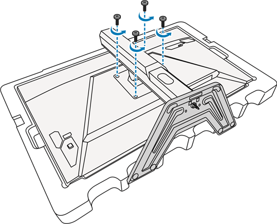 GIGABYTE - M27Q - Installing a Wall-Mount Bracket (Optional) - Step 1 Εγκατάσταση Βραχίονα Επιτοίχιας Στήριξης (Προαιρετικό) - Βήμα 1