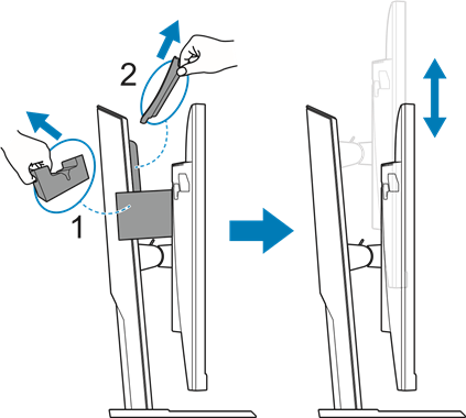 GIGABYTE - M27Q - Installing the Monitor Base - Step 3 Εγκατάσταση της Βάσης της Οθόνης - Βήμα 3