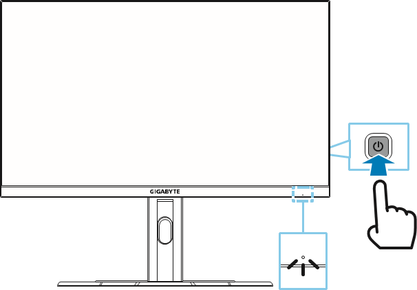 GIGABYTE - M27Q - USING THE DEVICE - Power On ΧΡΗΣΗ ΤΗΣ ΣΥΣΚΕΥΗΣ - Ενεργοποίηση