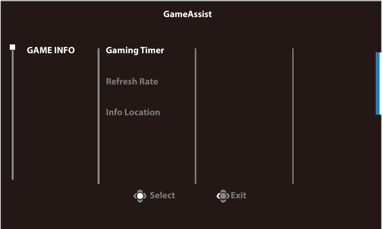 GIGABYTE - G34WQC A - Οδηγός πλήκτρων λειτουργιών - Μενού Game Assist Οδηγός πλήκτρων λειτουργιών - Μενού Game Assist